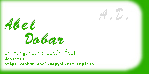 abel dobar business card