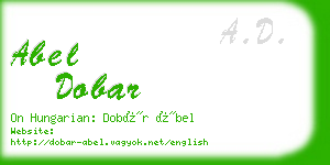 abel dobar business card